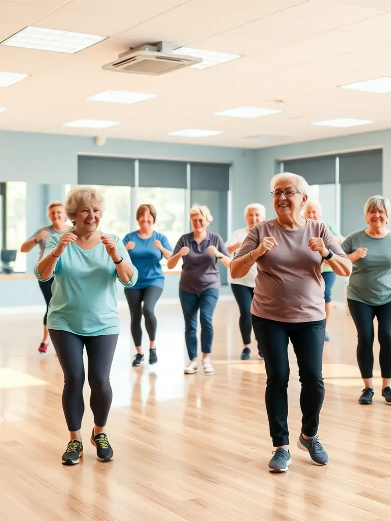A dynamic water aerobics class in progress at PISCINE INTERCOMMUNALE VALLEE DE L'OZE, with participants following the instructor's lead in a high-energy workout.